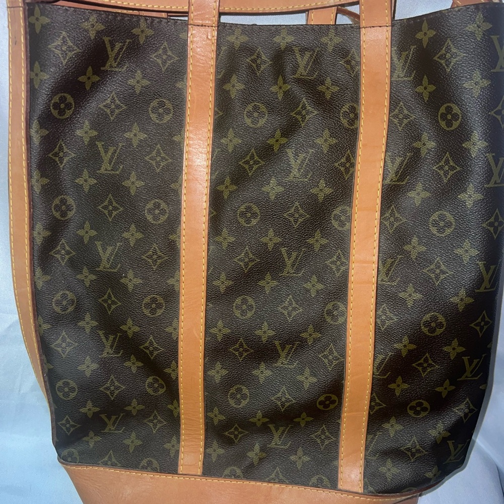 Monogram Tote with Brown and Tan Accents